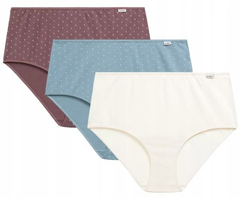 Figi damskie MAXI 3 PARY majtki CLASSIC bawełniane ATLANTIC 3LP-223 - XXL Figi damskie MAXI 3 PARY majtki CLASSIC bawełniane ATLANTIC 3LP-223 - XXL