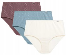 Figi damskie MAXI 3 PARY majtki CLASSIC bawełniane ATLANTIC 3LP-223 - XL