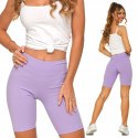 Kolarki damskie krótkie LEGGINSY szorty sportowe wysoki stan MORAJ - L/XL
