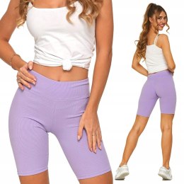 Kolarki damskie krótkie LEGGINSY szorty sportowe wysoki stan MORAJ - L/XL