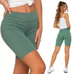 Kolarki damskie krótkie LEGGINSY szorty sportowe wysoki stan MORAJ - S/M