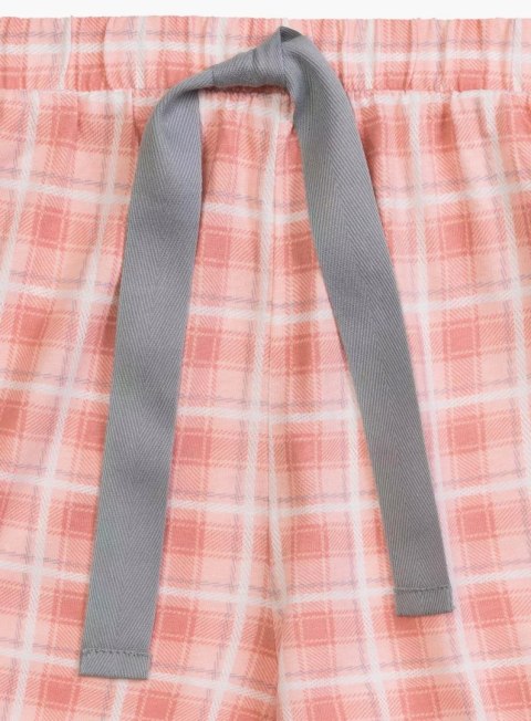 Piżama damska w kratkę krótka wiosenna letnia ATLANTIC NLP-497 - L