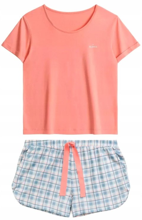 Piżama damska w kratkę krótka wiosenna letnia ATLANTIC NLP-497 - S