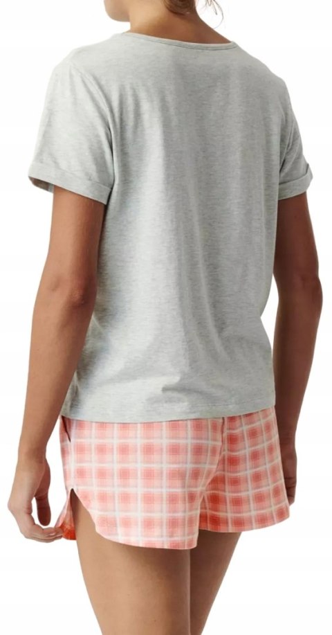 Piżama damska w kratkę krótka wiosenna letnia ATLANTIC NLP-497 - S