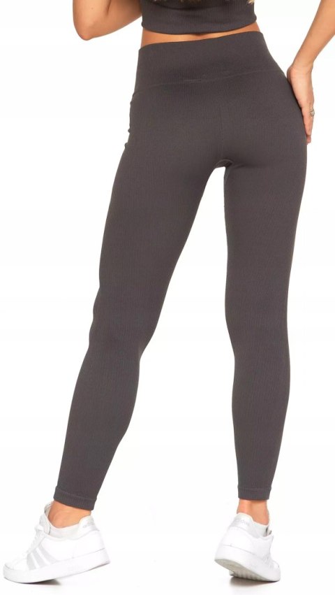 Sportowe legginsy damskie w PRĄŻKI z wysokim stanem MORAJ - L/XL Sportowe legginsy damskie w PRĄŻKI z wysokim stanem MORAJ - L/XL
