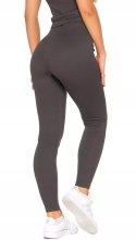 Sportowe legginsy damskie w PRĄŻKI z wysokim stanem MORAJ - L/XL