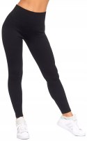 Sportowe legginsy damskie w PRĄŻKI z wysokim stanem MORAJ - L/XL