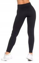 Sportowe legginsy damskie w PRĄŻKI z wysokim stanem MORAJ - L/XL