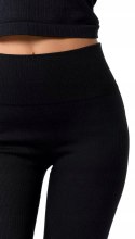 Sportowe legginsy damskie w PRĄŻKI z wysokim stanem MORAJ - L/XL