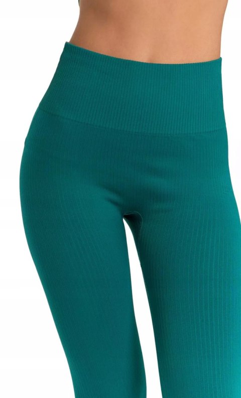 Sportowe legginsy damskie w PRĄŻKI z wysokim stanem MORAJ - S/M Sportowe legginsy damskie w PRĄŻKI z wysokim stanem MORAJ - S/M