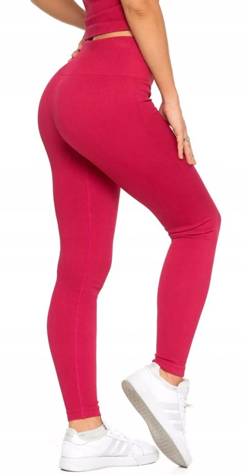 Sportowe legginsy damskie w PRĄŻKI z wysokim stanem MORAJ - S/M Sportowe legginsy damskie w PRĄŻKI z wysokim stanem MORAJ - S/M