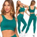 TOP + LEGGINSY komplet sportowy damski na SIŁOWNIE treningowy MORAJ - S/M