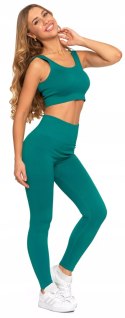 TOP + LEGGINSY komplet sportowy damski na SIŁOWNIE treningowy MORAJ - S/M