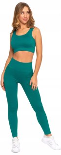 TOP + LEGGINSY komplet sportowy damski na SIŁOWNIE treningowy MORAJ - S/M