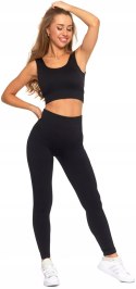 TOP + LEGGINSY komplet sportowy damski na SIŁOWNIE treningowy MORAJ - S/M
