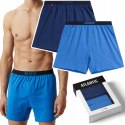 Bokserki męskie 2 PARY 100% BAWEŁNA luźne szorty ATLANTIC 2MBX-025 - XXL
