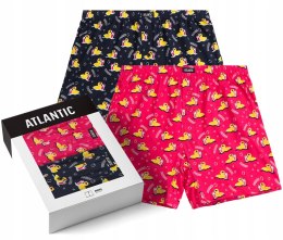 Bokserki męskie 2 PARY 100% BAWEŁNA luźne szorty ATLANTIC 2MBH-007 - M