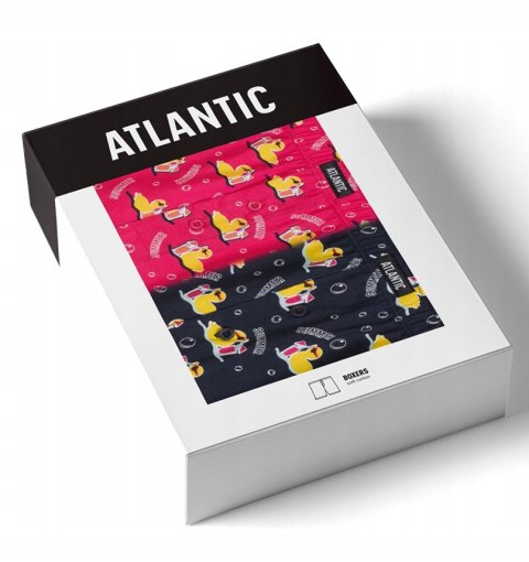 Bokserki męskie 2 PARY 100% BAWEŁNA luźne szorty ATLANTIC 2MBH-007 - M