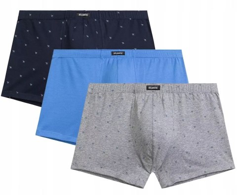 Bokserki męskie 3 PARY klasyczne BAWEŁNIANE szorty ATLANTIC 3MH-209 - XXL Bokserki męskie 3 PARY klasyczne BAWEŁNIANE szorty ATLANTIC 3MH-209 - XXL