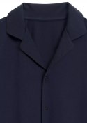 Elegancka BAWEŁNIANA piżama męska koszulowa góra ATLANTIC BNMP-002 - XXL