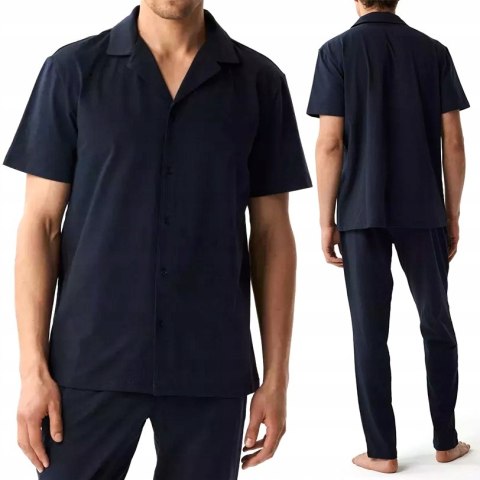 Elegancka BAWEŁNIANA piżama męska koszulowa góra ATLANTIC BNMP-002 - L Elegancka BAWEŁNIANA piżama męska koszulowa góra ATLANTIC BNMP-002 - L