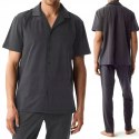 Elegancka BAWEŁNIANA piżama męska koszulowa góra ATLANTIC BNMP-002 - L