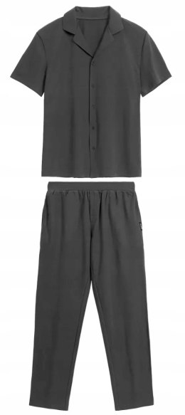 Elegancka BAWEŁNIANA piżama męska koszulowa góra ATLANTIC BNMP-002 - M