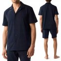 Elegancka BAWEŁNIANA piżama męska krótka z koszulą ATLANTIC BNMP-003 - XL
