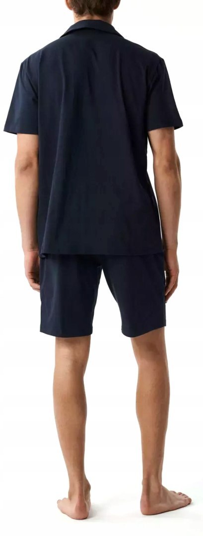 Elegancka BAWEŁNIANA piżama męska krótka z koszulą ATLANTIC BNMP-003 - XL Elegancka BAWEŁNIANA piżama męska krótka z koszulą ATLANTIC BNMP-003 - XL