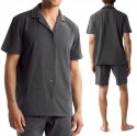 Elegancka BAWEŁNIANA piżama męska krótka z koszulą ATLANTIC BNMP-003 - XL