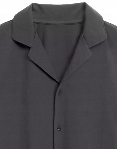 Elegancka BAWEŁNIANA piżama męska krótka z koszulą ATLANTIC BNMP-003 - M