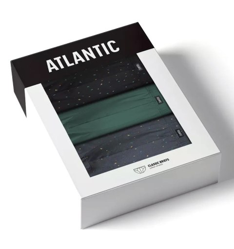 Slipy męskie 3 PARY sportowe 100% BAWEŁNA ATLANTIC 3MP-186 - L
