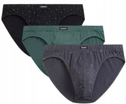 Slipy męskie 3 PARY sportowe 100% BAWEŁNA ATLANTIC 3MP-186 - M