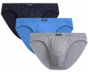 Slipy męskie 3 PARY sportowe 100% BAWEŁNA ATLANTIC 3MP-191 - XXL