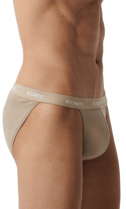 Slipy męskie TANGA 3 PARY skąpe majtki bawełniane ATLANTIC 3BMP-1582 - L