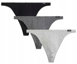 Stringi męskie 3 PARY skąpe majtki bawełniane ATLANTIC 3BMP-253 - XL
