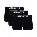 Bokserki męskie 3-PAK dopasowane szorty ATLANTIC 3MH-011 czarne - XL