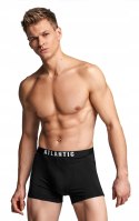 Bokserki męskie 3-PAK dopasowane szorty ATLANTIC 3MH-011 czarne - XL