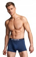 Bokserki męskie 3-PAK dopasowane szorty ATLANTIC 3MH-011 granat - XXL