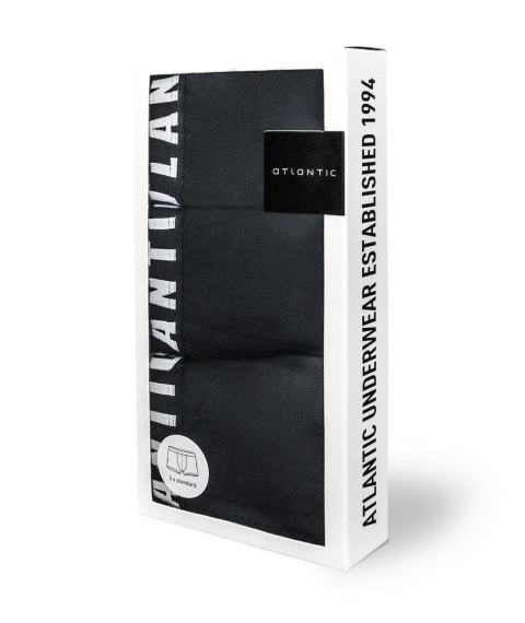 Bokserki męskie 3-PAK dopasowane szorty ATLANTIC 3MH-011 granat - M