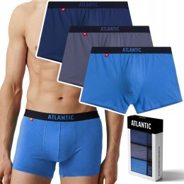 Bokserki męskie 3 PARY sportowe BAWEŁNIANE szorty ATLANTIC 3MH-011 - XXL