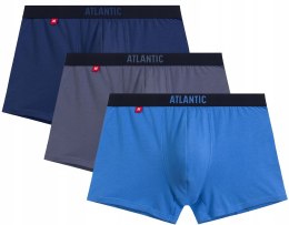 Bokserki męskie 3 PARY sportowe BAWEŁNIANE szorty ATLANTIC 3MH-011 - XXL