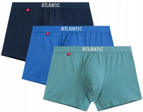 Bokserki męskie 3 PARY sportowe BAWEŁNIANE szorty ATLANTIC 3MH-011 - M