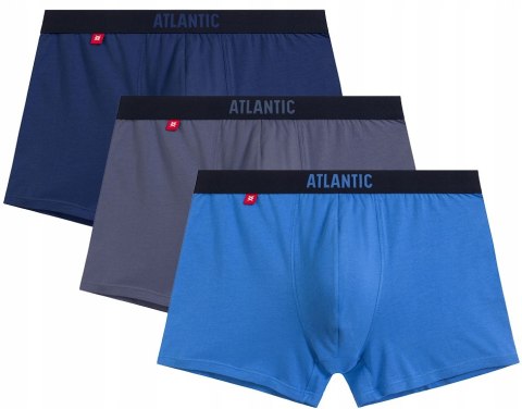 Bokserki męskie 3 PARY sportowe BAWEŁNIANE szorty ATLANTIC 3MH-011 - M