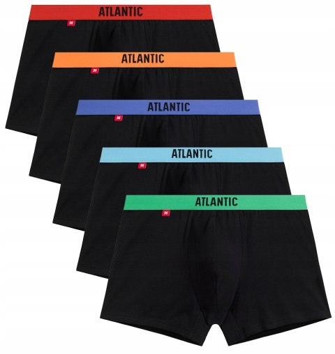 Bokserki męskie 5 PAR sportowe BAWEŁNIANE szorty ATLANTIC 5SMH-004 - L