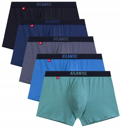 Bokserki męskie 5 PAR sportowe BAWEŁNIANE szorty ATLANTIC 5SMH-004 - XL