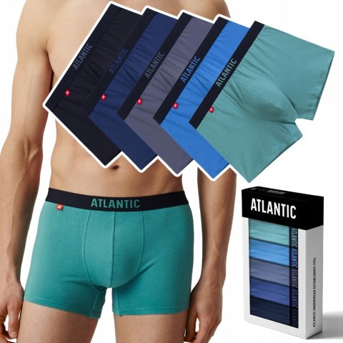 Bokserki męskie 5 PAR sportowe BAWEŁNIANE szorty ATLANTIC 5SMH-004 - M