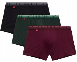 Bokserki męskie BAWEŁNIANE 3 PARY dopasowane ATLANTIC 3MH-052 - L