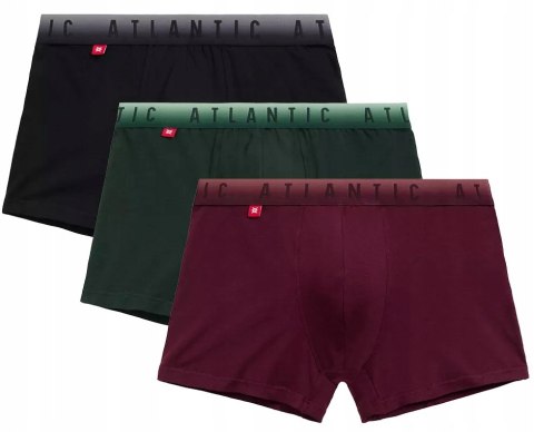 Bokserki męskie BAWEŁNIANE 3 PARY dopasowane ATLANTIC 3MH-052 - L Bokserki męskie BAWEŁNIANE 3 PARY dopasowane ATLANTIC 3MH-052 - L