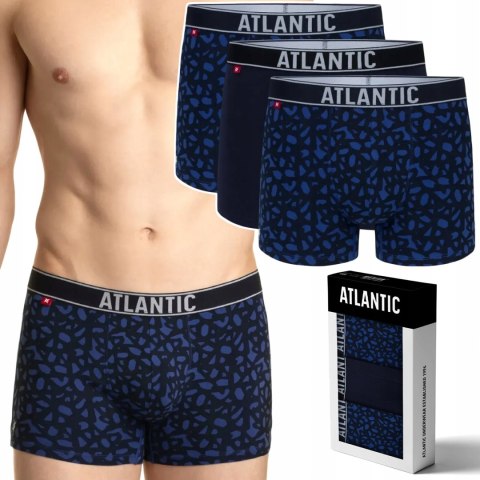 Bokserki męskie BAWEŁNIANE 3 PARY dopasowane ATLANTIC 3MH-173 - XXL